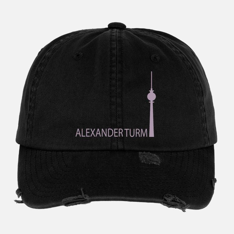 Drôle de tour de télévision de Berlin Silhouette Parodie Casquette vintage effet usé Flexfit