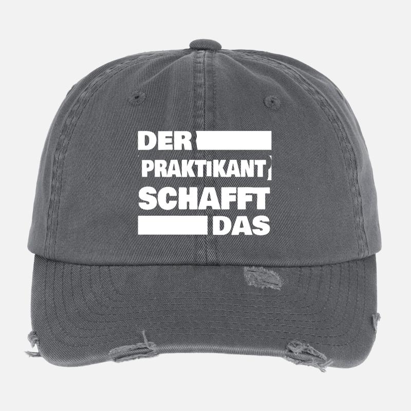 Intern as work Flexfit Vintage Destroyed Cap