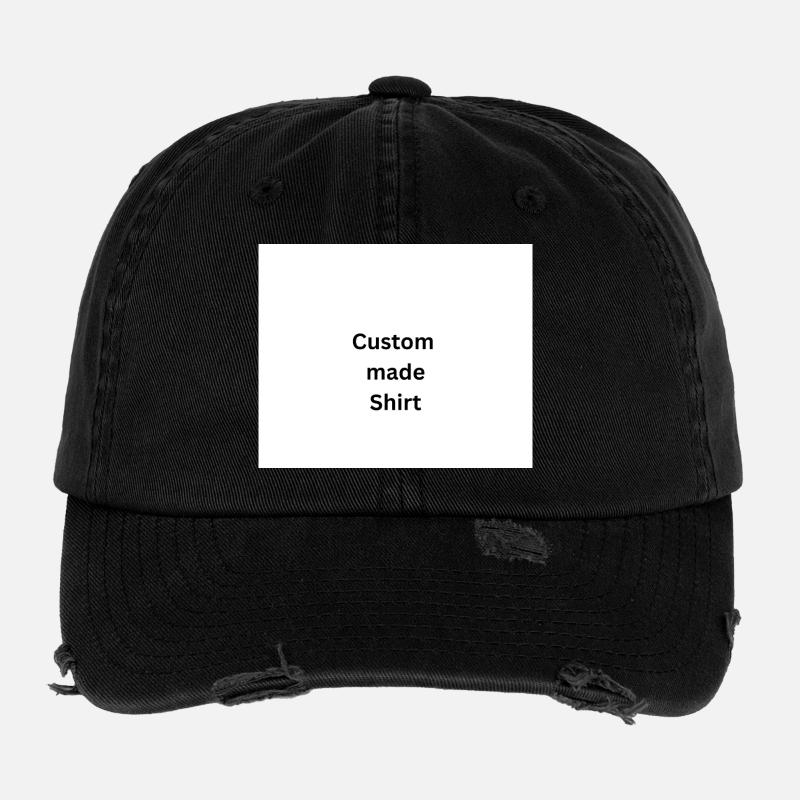 Custom made Shirt - Flexfit Vintage Destroyed Cap - black