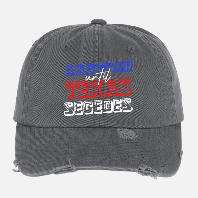 American Until Texas Secedes Flexfit Vintage Destroyed Cap