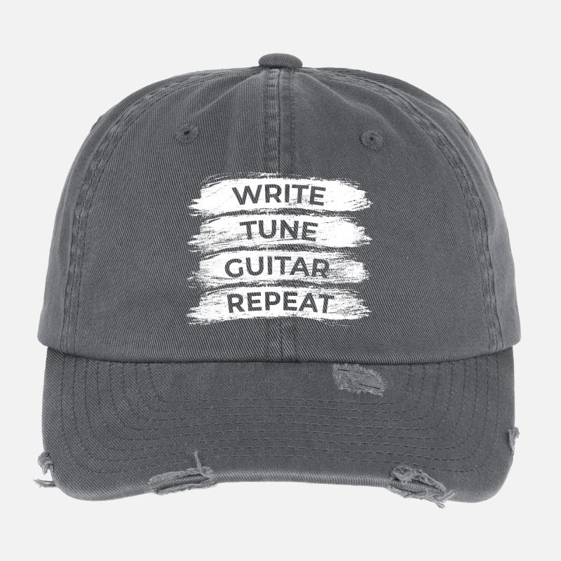 Gitarrenspieler Routine Flexfit Vintage Destroyed Cap