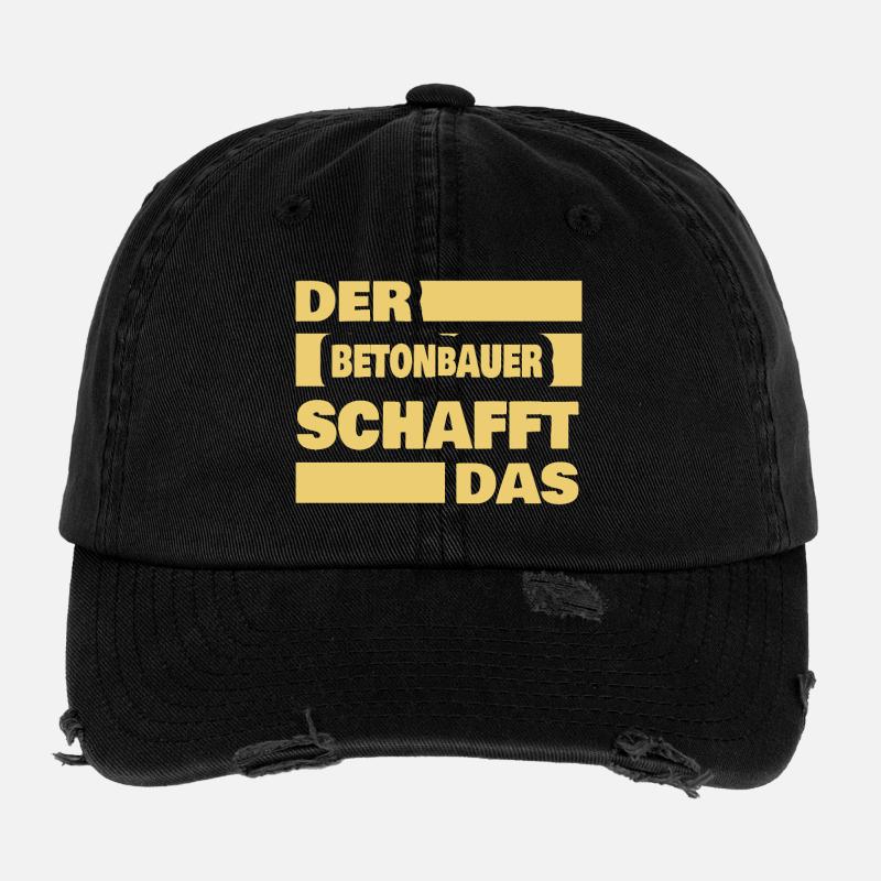 Arbeit Betonbauer Flexfit Vintage Destroyed Cap