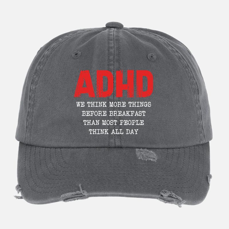 ADHD Gedankenkaskade Morgens Flexfit Vintage Destroyed Cap