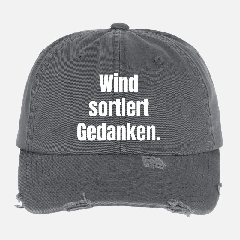 Wind sortiert Gedanken Flexfit Vintage Destroyed Cap