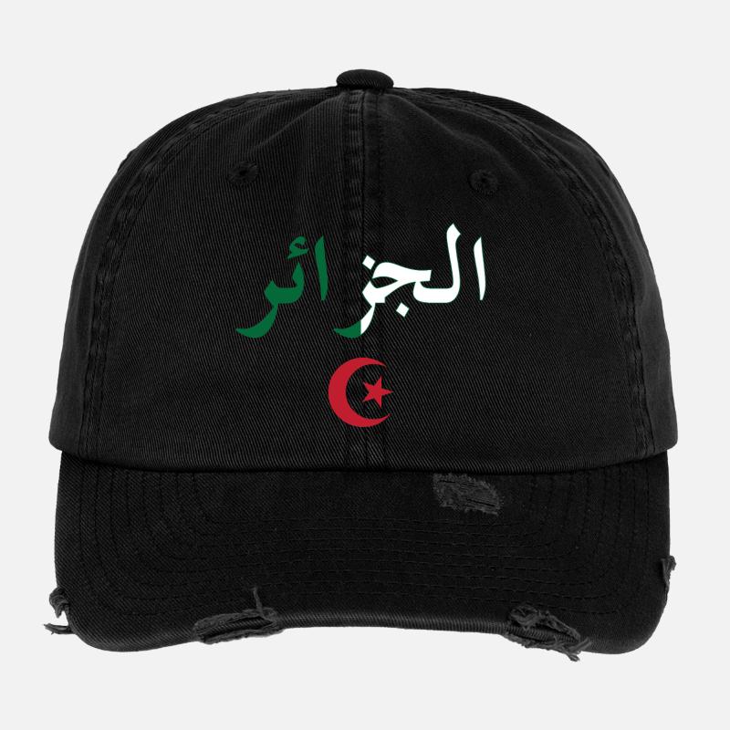 Algerien BZ-Flagge Flexfit Vintage Destroyed Cap