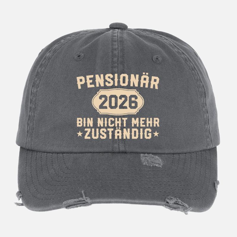 Pensioner 2026 No longer responsible Flexfit Vintage Destroyed Cap