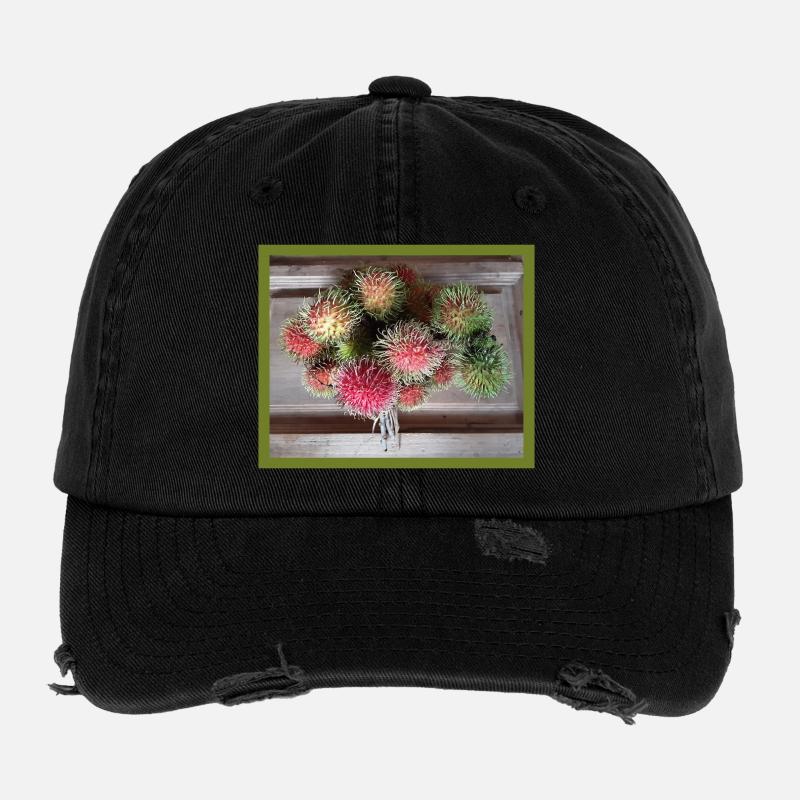 Fruit du litchi Casquette vintage effet usé Flexfit