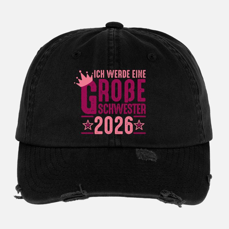 I Will Be Big Sister 2026 Pregnancy Flexfit Vintage Destroyed Cap