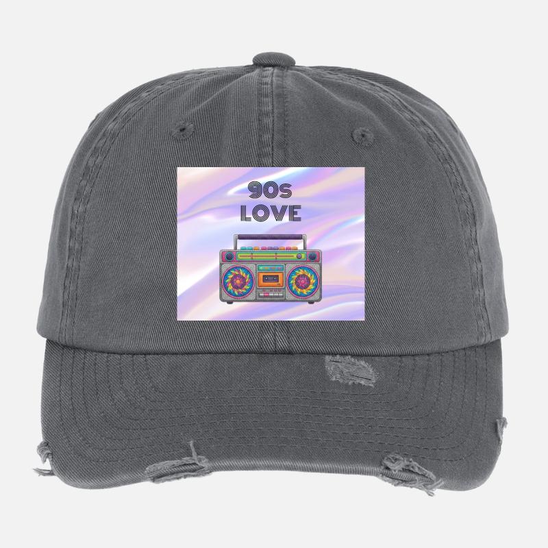 90s Liebe Boombox Flexfit Vintage Destroyed Cap