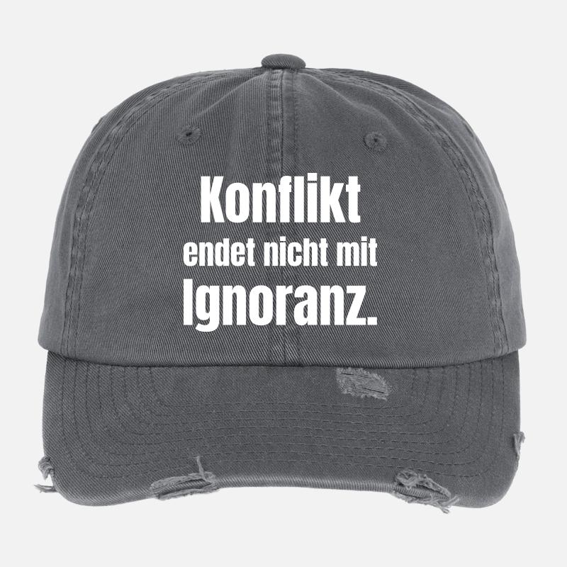 Le conflit ne se termine pas par l’ignorance Casquette vintage effet usé Flexfit