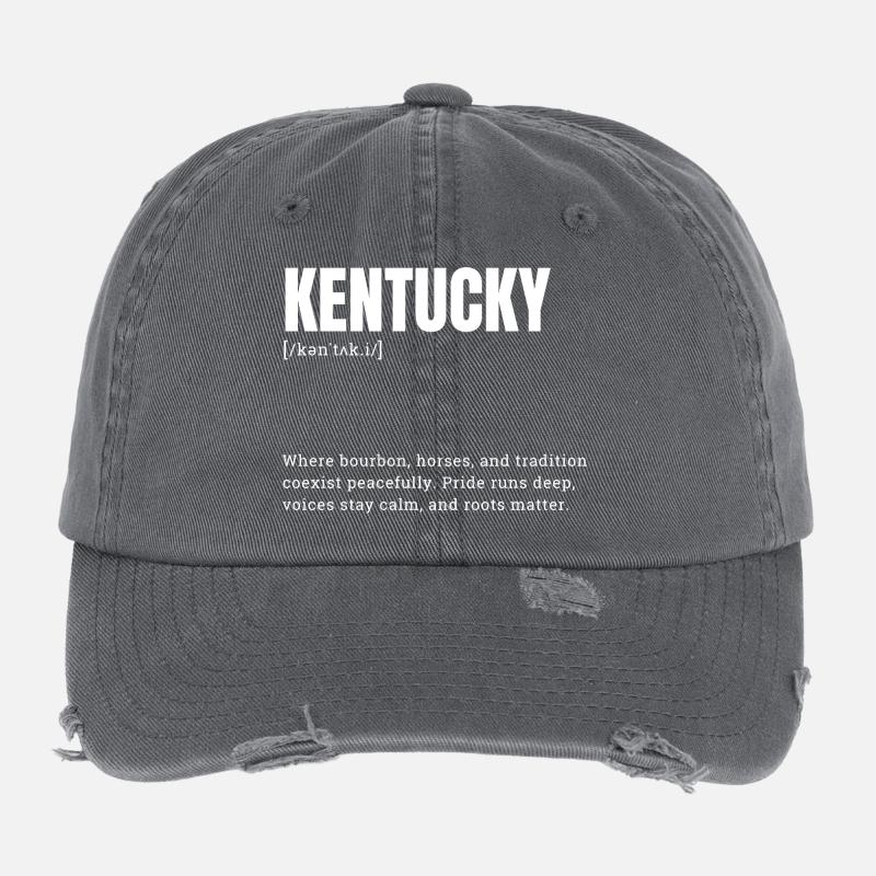 Kentucky Pride: Bourbon Roots Flexfit Vintage Destroyed Cap
