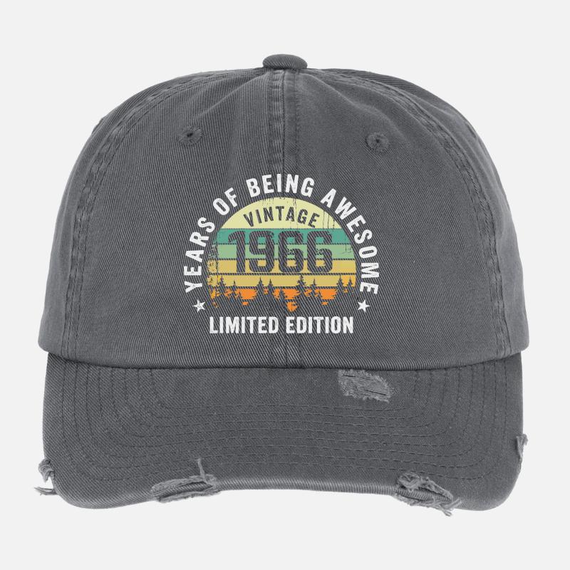 Legendary since 1966, Vintage Edition 1966 Retro Flexfit Vintage Destroyed Cap