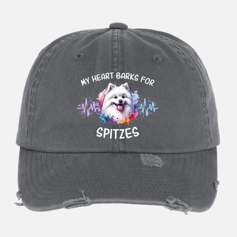 Ligne Cœur Spitz Casquette vintage effet usé Flexfit