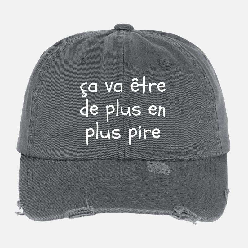 Ça va être de plus en plus pire Casquette vintage effet usé Flexfit