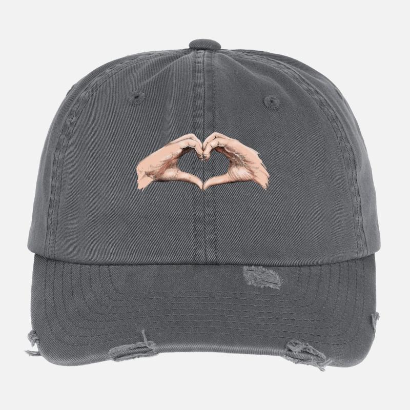 Hands heart Flexfit Vintage Destroyed Cap