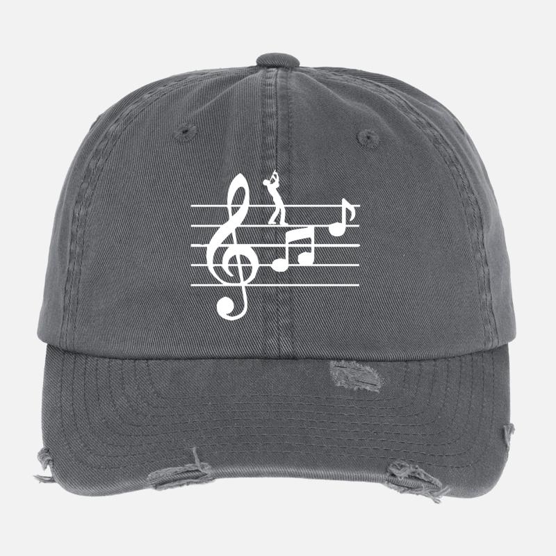Instruments à vent pour flûte Casquette vintage effet usé Flexfit
