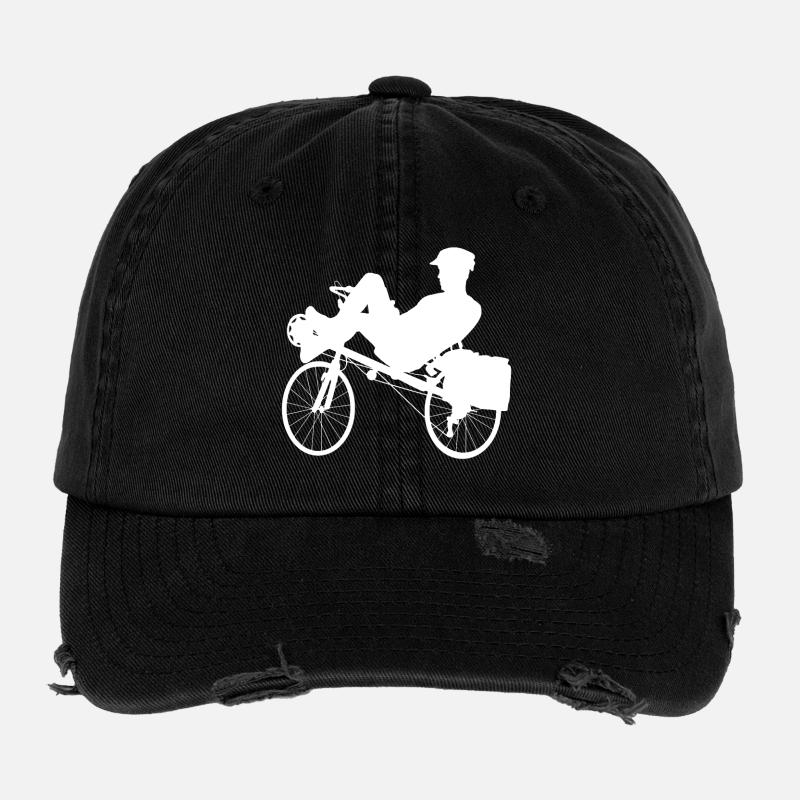 couché blanc - Casquette vintage effet usé Flexfit - noir