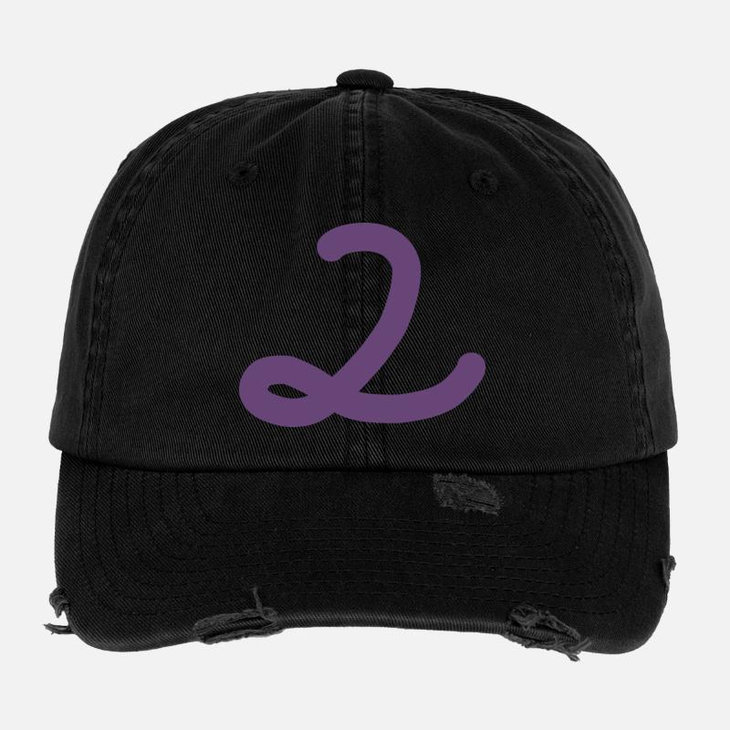 2 Numéro deux numéro violet Casquette vintage effet usé Flexfit