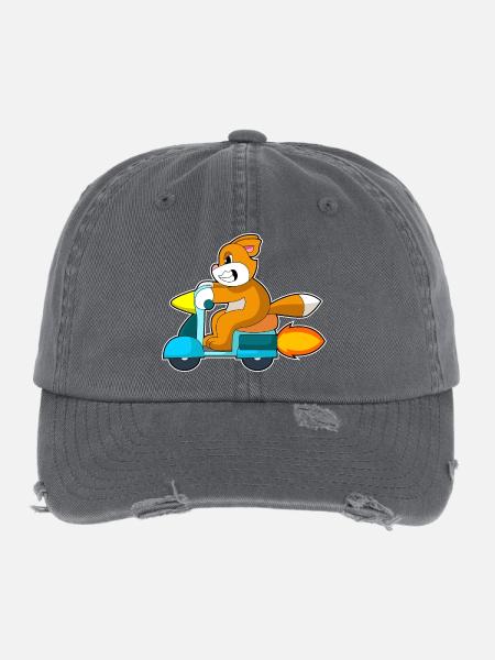 Scooter pour chat - Casquette vintage effet usé Flexfit - charbon - Devant