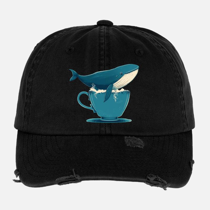 Wal in Teetasse Flexfit Vintage Destroyed Cap