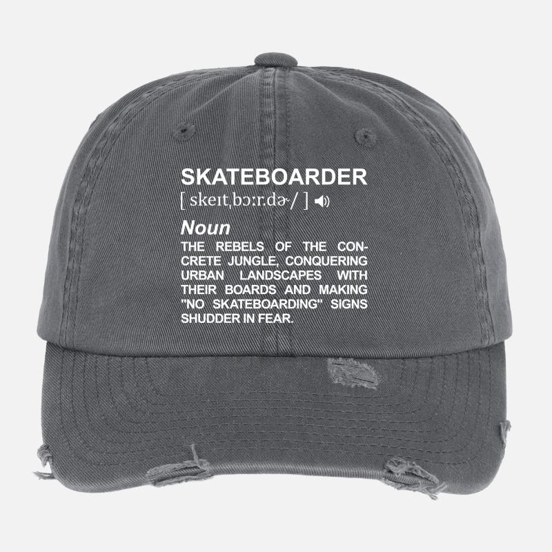 Skateboarder Definition Flexfit Vintage Destroyed Cap