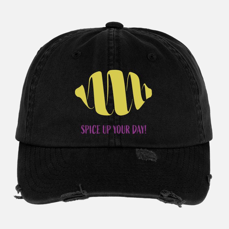 Spice up your day Zitrone Zitronenschale Flexfit Vintage Destroyed Cap
