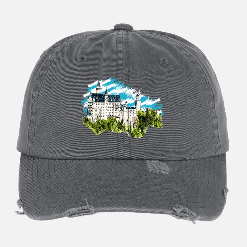Schloss Neuschwanstein Flexfit Vintage Destroyed Cap