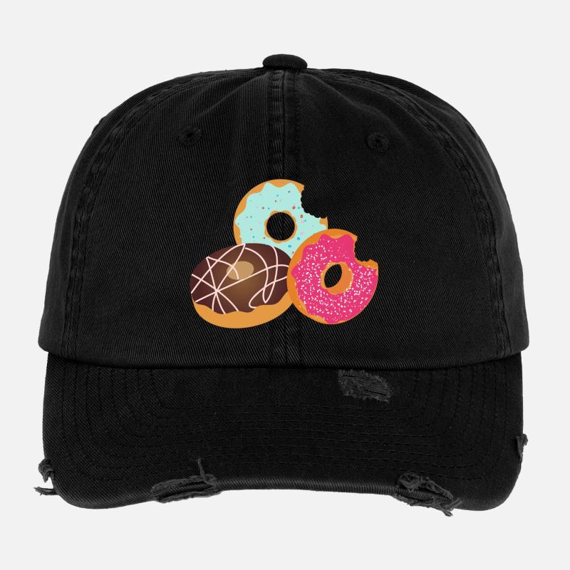 Donuts mit Biss – Süßes Trio mit Glasur & Streusel Flexfit Vintage Destroyed Cap