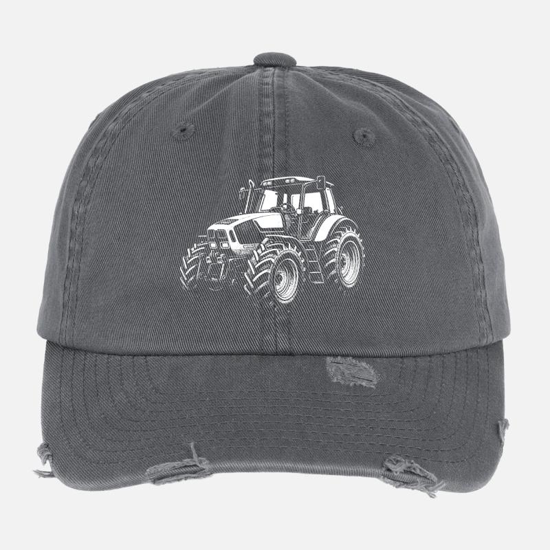 Kraftpaket vom Acker – Retro Edition Flexfit Vintage Destroyed Cap