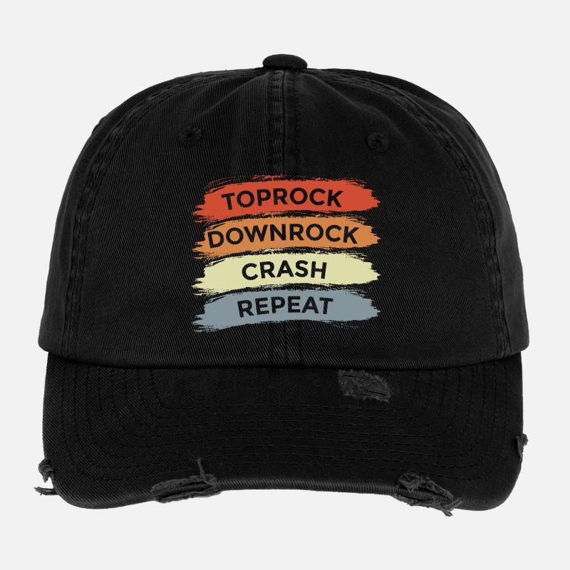 Toprock Downrock Crash Repeat Flexfit Vintage Destroyed Cap