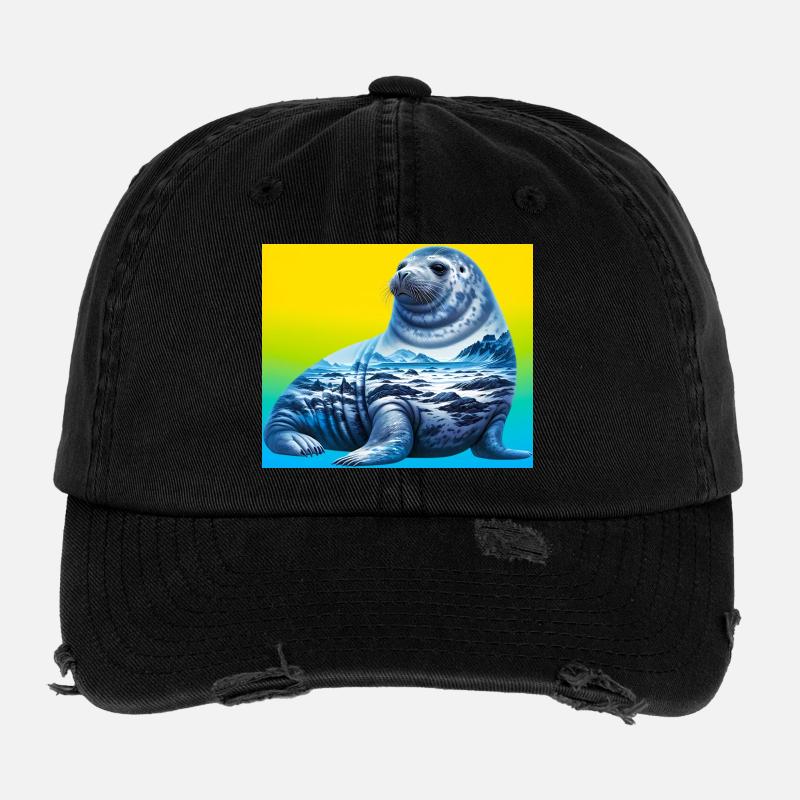 seal Flexfit Vintage Destroyed Cap