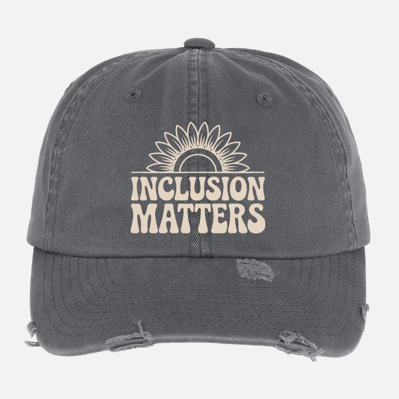 Inklusion Zählt Sonnendesign Mit Blume Flexfit Vintage Destroyed Cap