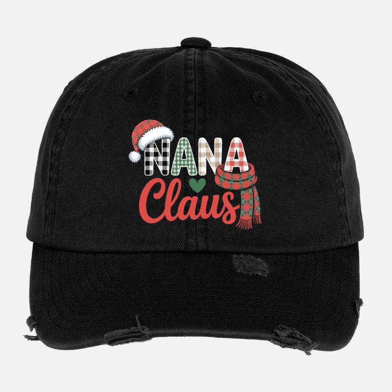 Noël de Nana Claus Casquette vintage effet usé Flexfit