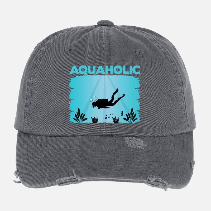 Taucher Spruch Design Flexfit Vintage Destroyed Cap