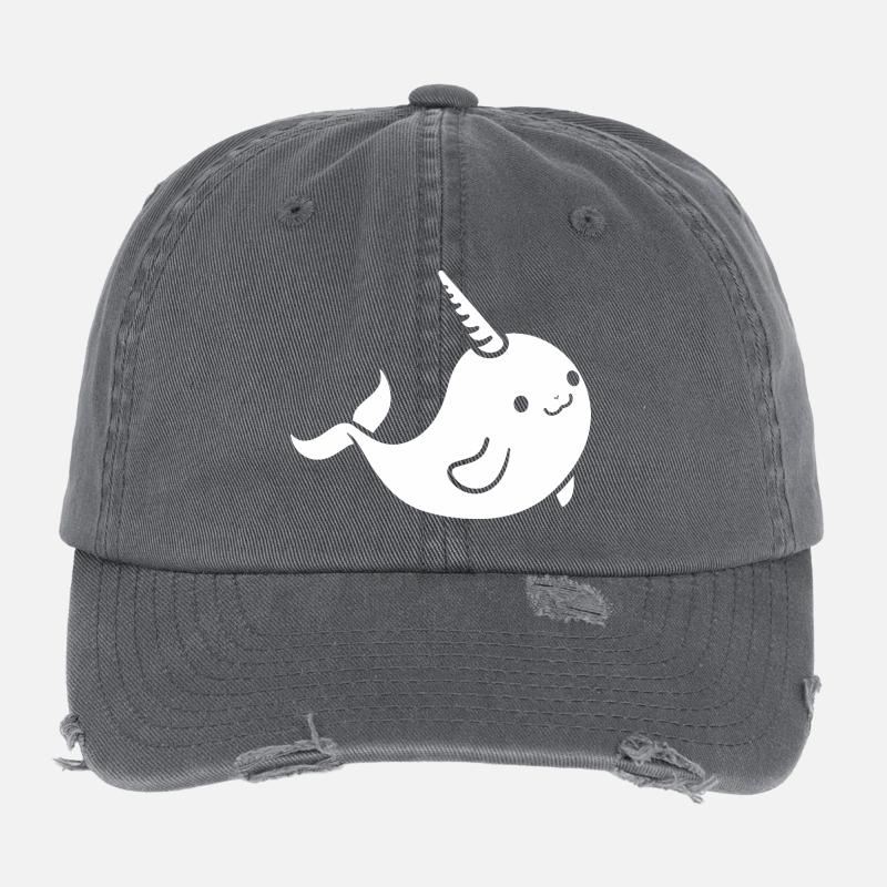 narwhal Flexfit Vintage Destroyed Cap