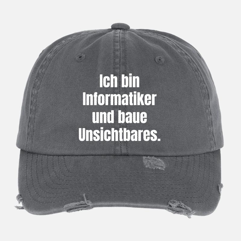 Informatiker: Unsichtbares bauen Flexfit Vintage Destroyed Cap