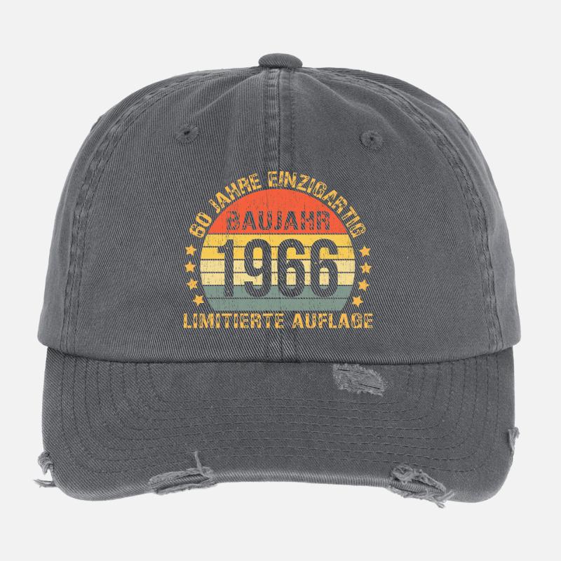 Décoration d’anniversaire 1966 60e anniversaire drôle Casquette vintage effet usé Flexfit