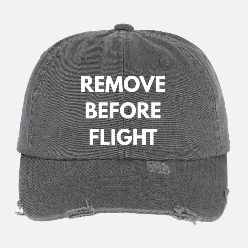 VOR DEM FLUG ENTFERNEN Flexfit Vintage Destroyed Cap