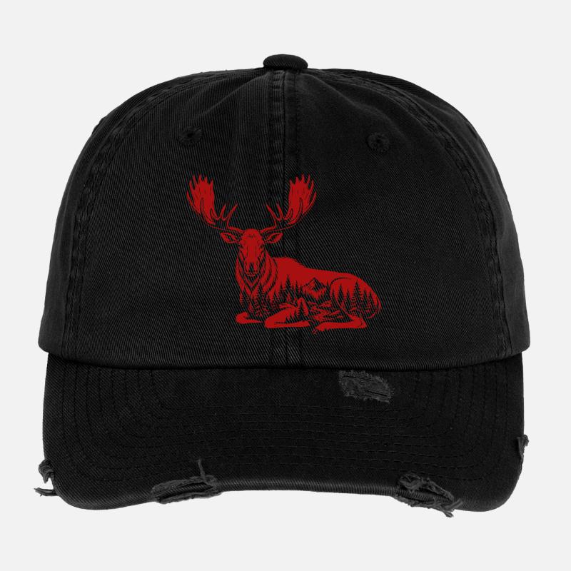 Elk Flexfit Vintage Destroyed Cap