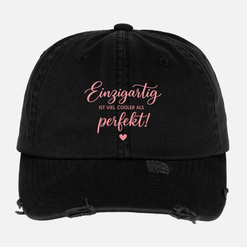 Einzigartig ist viel cooler als perfekt Flexfit Vintage Destroyed Cap