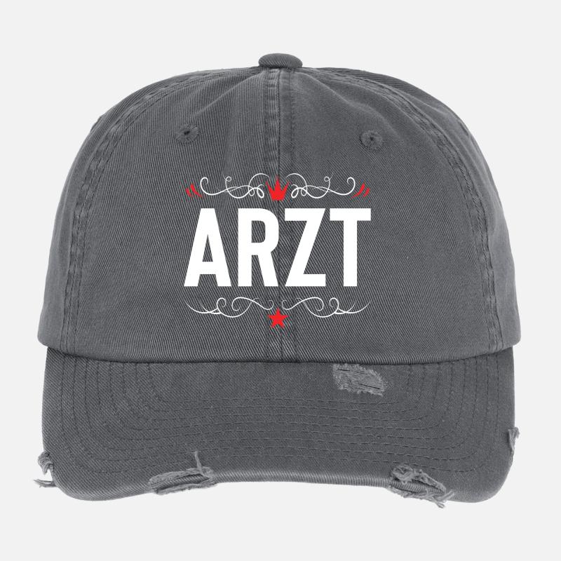 Arzt Beruf Flexfit Vintage Destroyed Cap