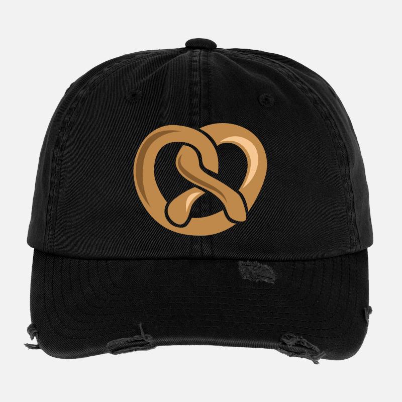 Bretzel Baker Nourriture Boulangerie Illustration Graphique Casquette vintage effet usé Flexfit