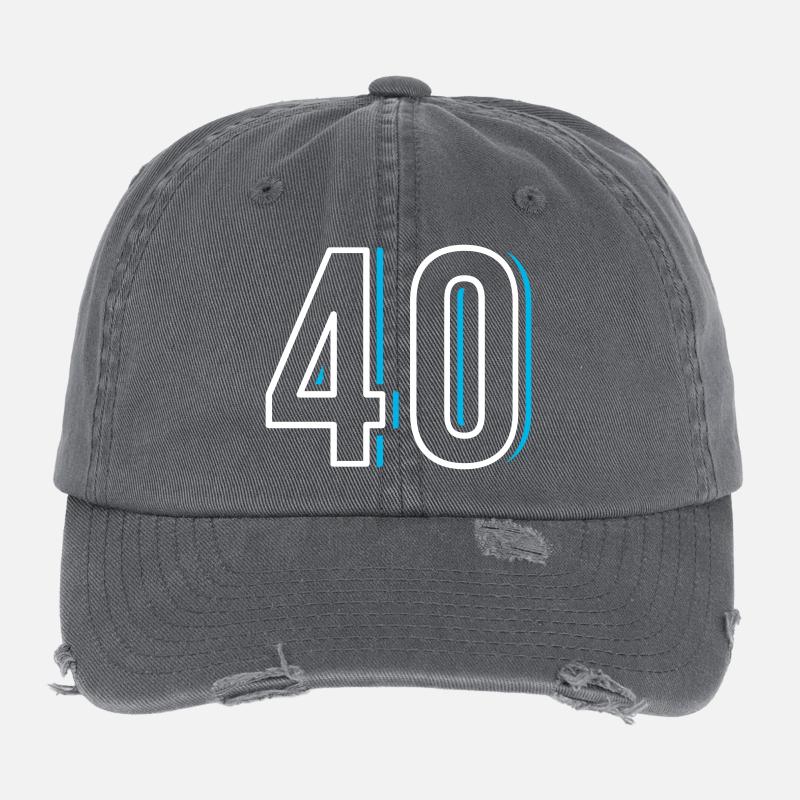Numéro 40 - Quarante Casquette vintage effet usé Flexfit