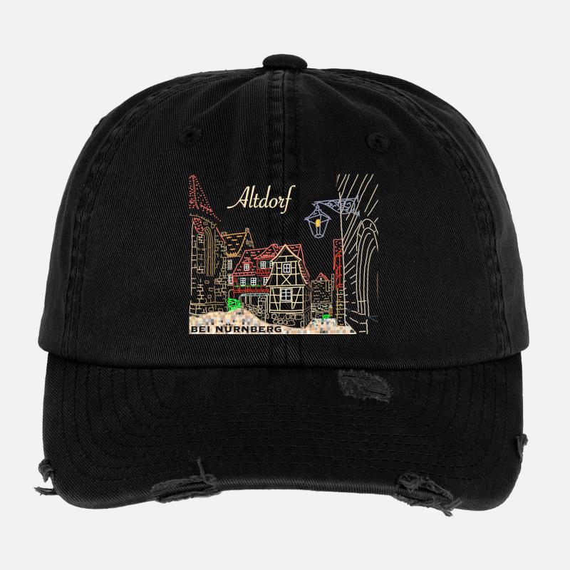 Altdorf near Nuremberg, half-timbered, Bavaria Flexfit Vintage Destroyed Cap