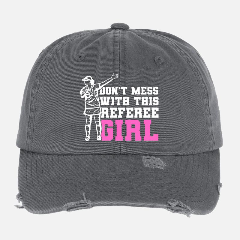 Fußball Schiedsrichterin Flexfit Vintage Destroyed Cap