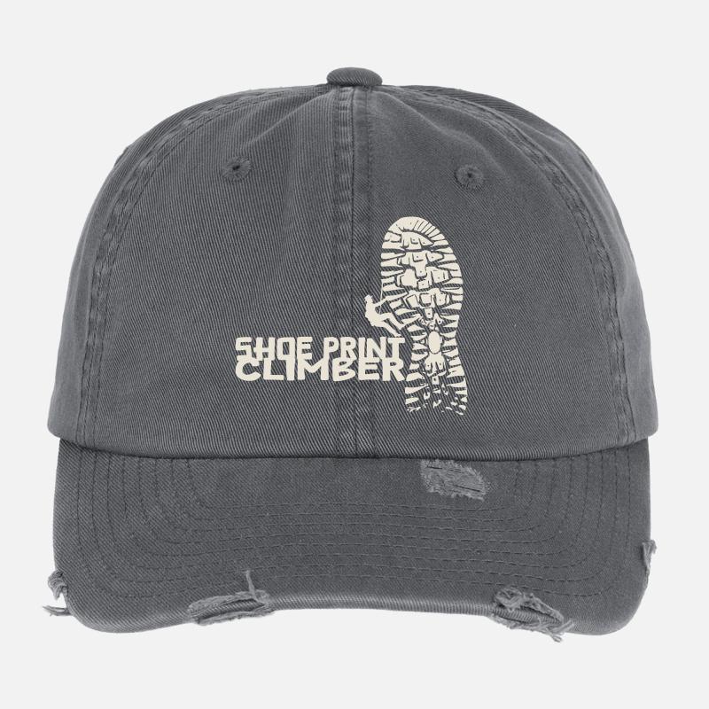 Shoe Print Climber [White] Flexfit Vintage Destroyed Cap