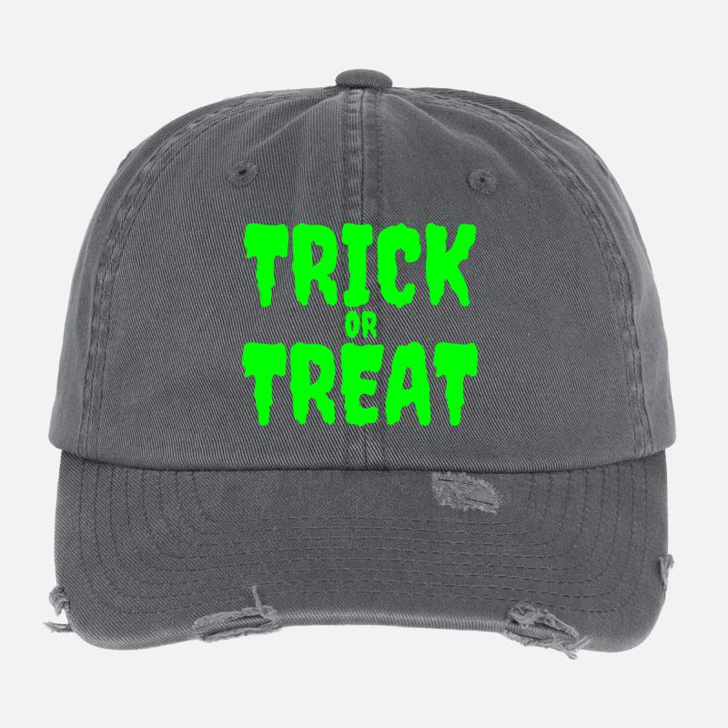 Conception de bonbons ou de friandises phosphorescents Casquette vintage effet usé Flexfit