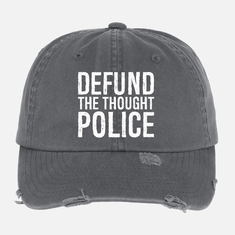 Deft die Gedankenpolizei Flexfit Vintage Destroyed Cap