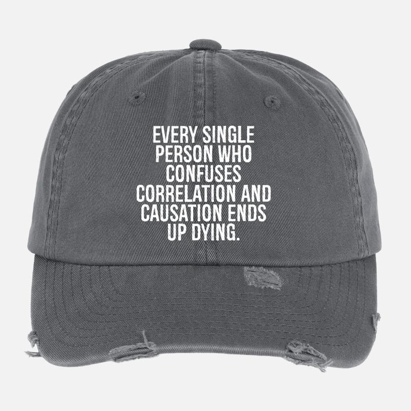 chaque personne qui confond corrélation Casquette vintage effet usé Flexfit