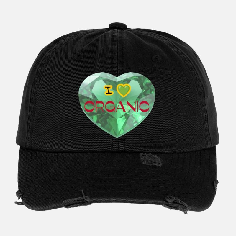 Diamond Heart I Love Bio Casquette vintage effet usé Flexfit